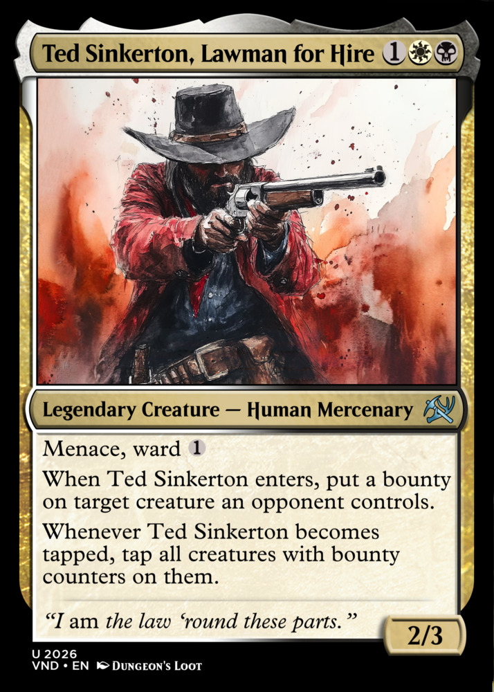 Ted Sinkerton, Lawman for Hire